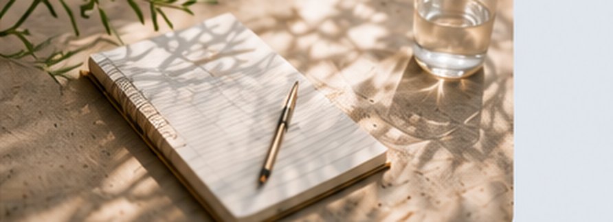 Notitieboek in natuurlijk licht